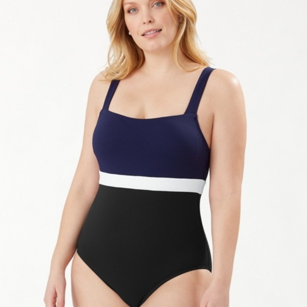Tommy Bahama Color Block 1 Pc Swimsuit NWT